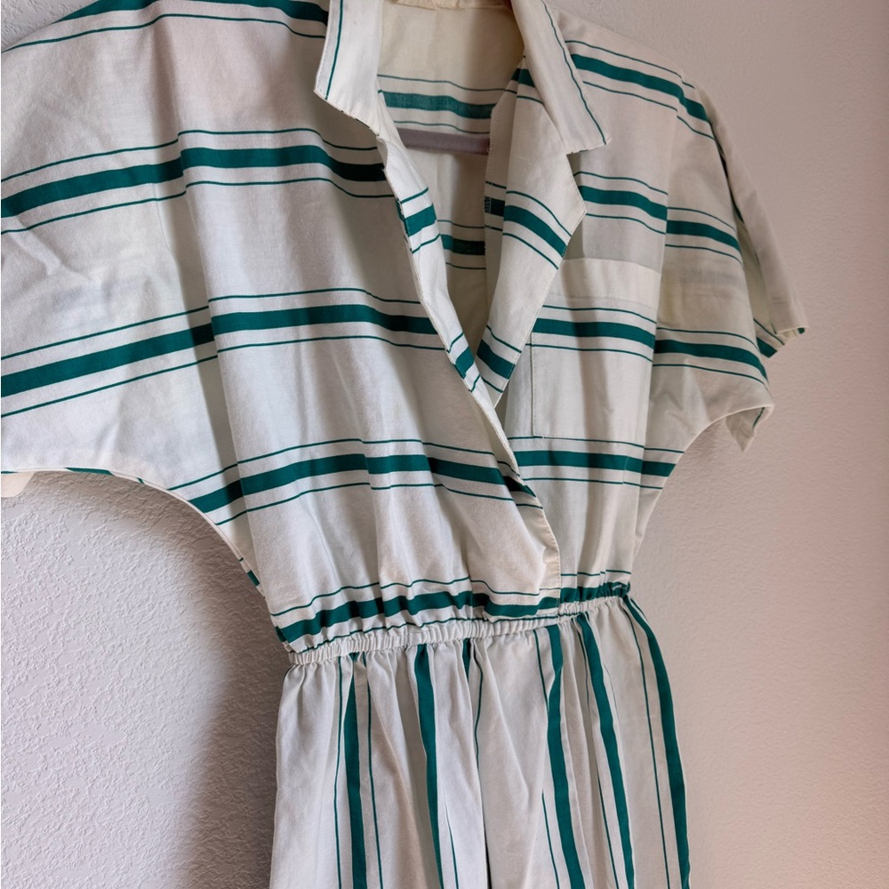 Vintage Midi Dress with Tie Front and Dolman Sleeves - Picture 5 of 14